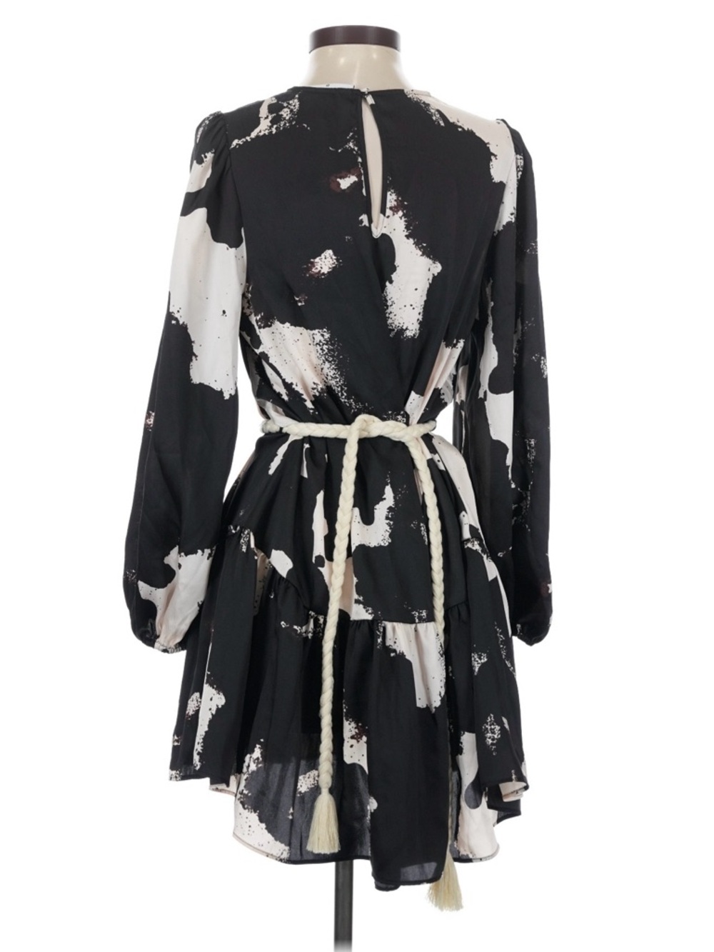 NWT! Alexis x Target Long Sleeve Abstract Print Rope Belt Dress. Size Small. - Picture 7 of 16